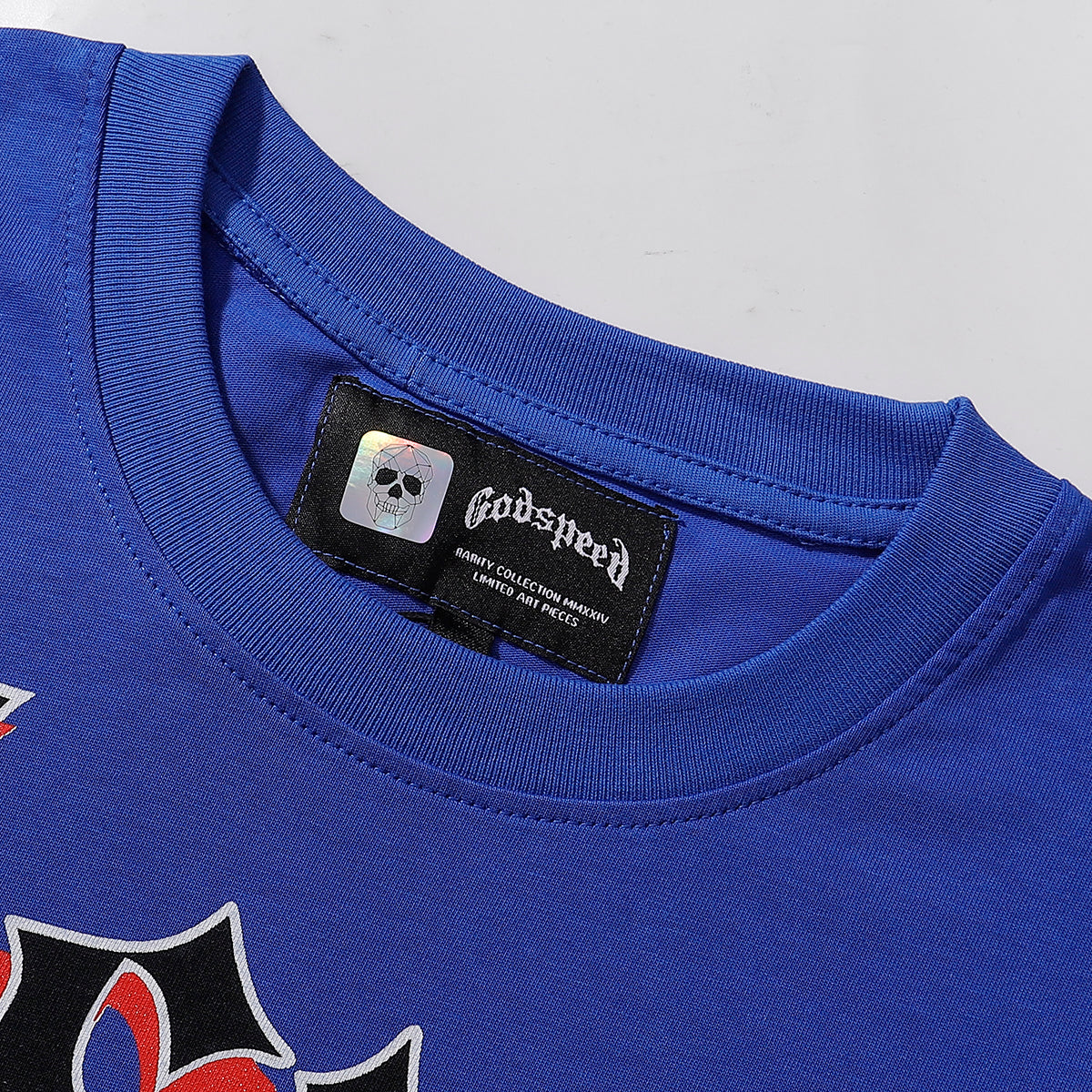 Godspeed T-shirts Spacesuit Pyramid Printing Cotton Casual Crew Neck Short Sleeve Men and Women