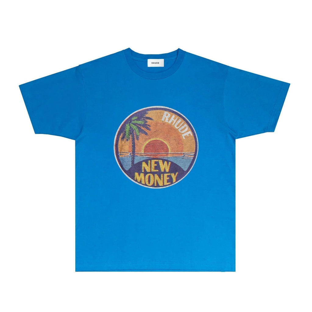 Rhude T-shirts Printed Trendy Pure Cotton