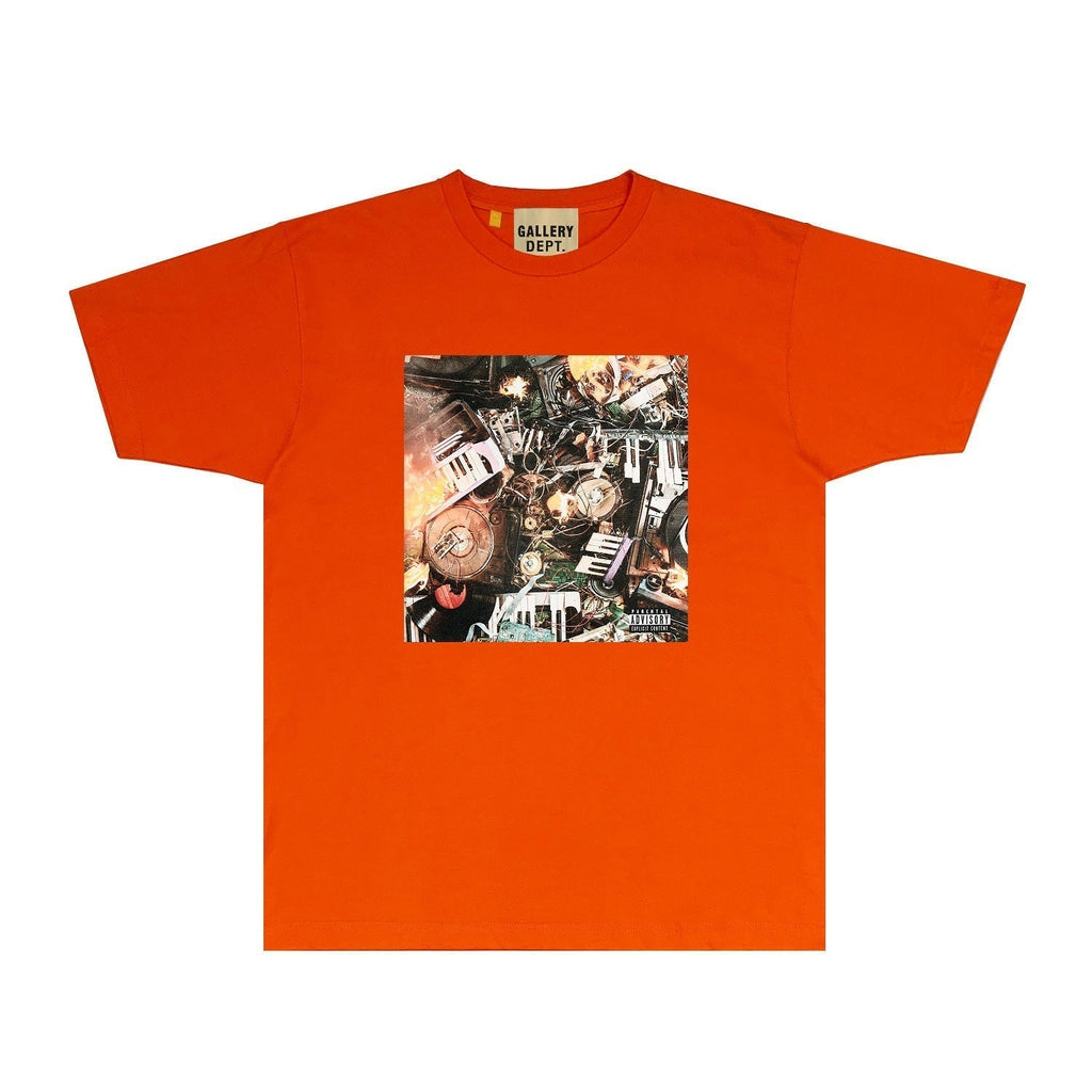 Gallery Dept T Shirt Retro Printed Loose Short-Sleeved Shirt