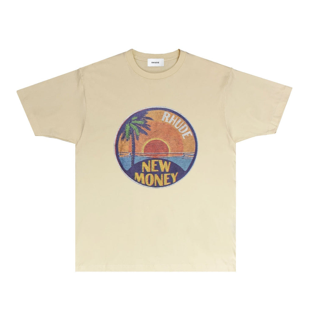 Rhude T-shirts Printed Trendy Pure Cotton