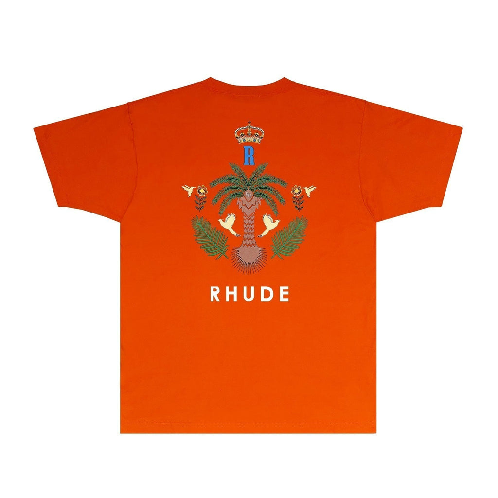 Rhude T-shirts Printed Trendy Pure Cotton