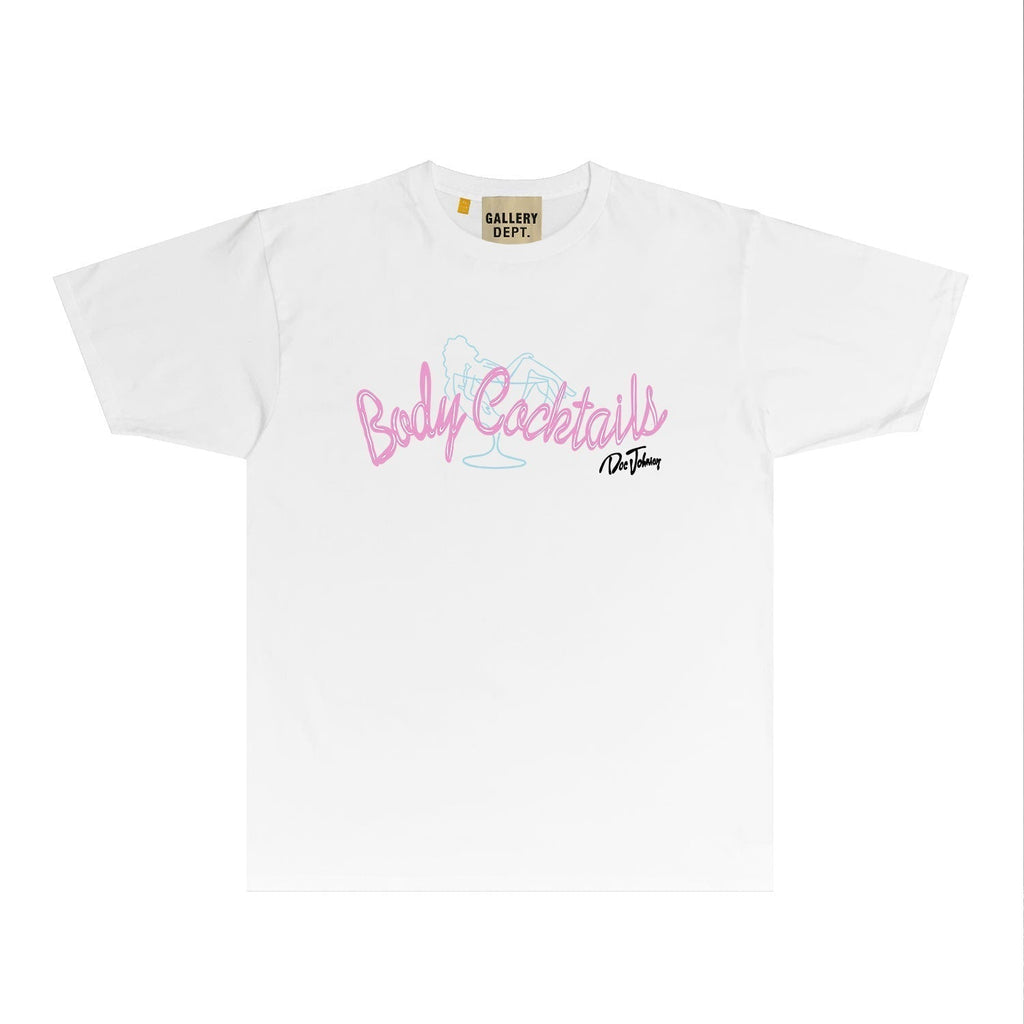 Gallery Dept T Shirt Retro Printed Loose Short-Sleeved Shirt