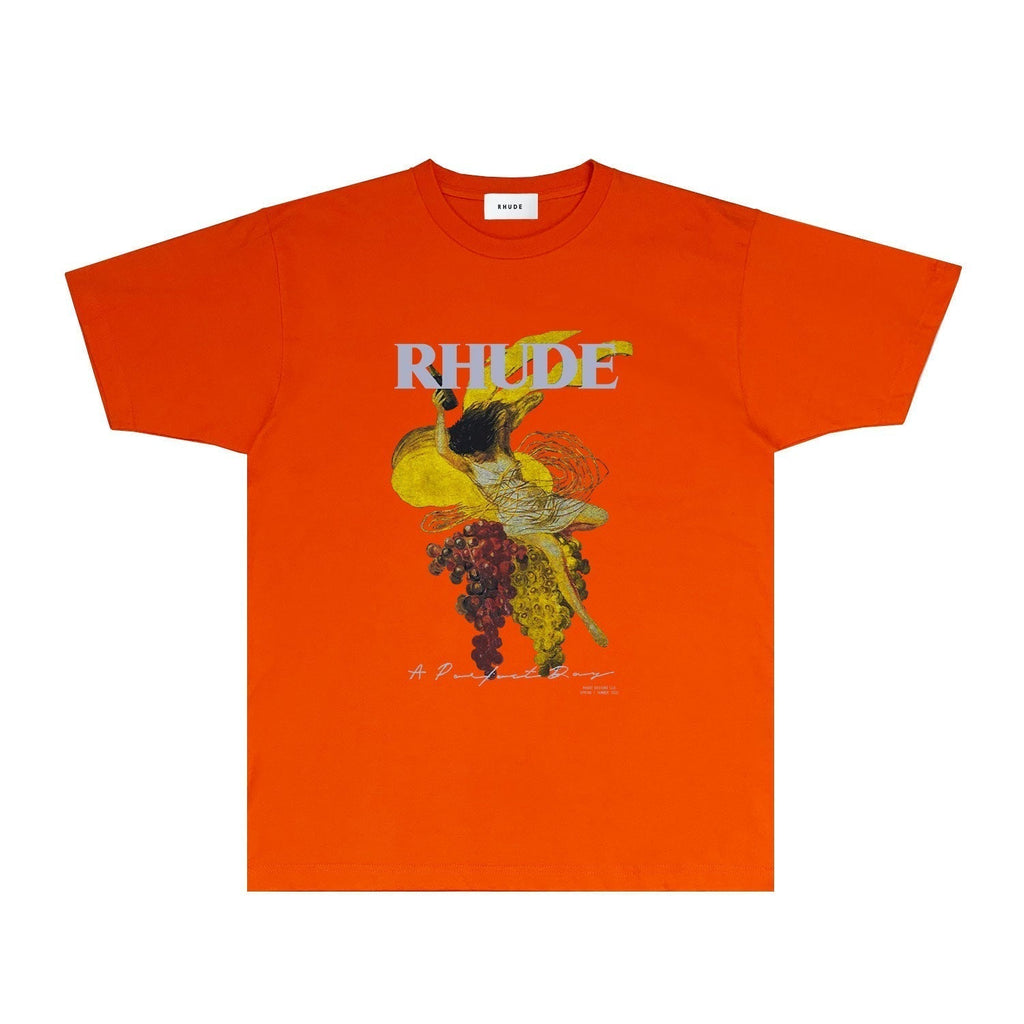 Rhude T-shirts Printed Trendy Pure Cotton