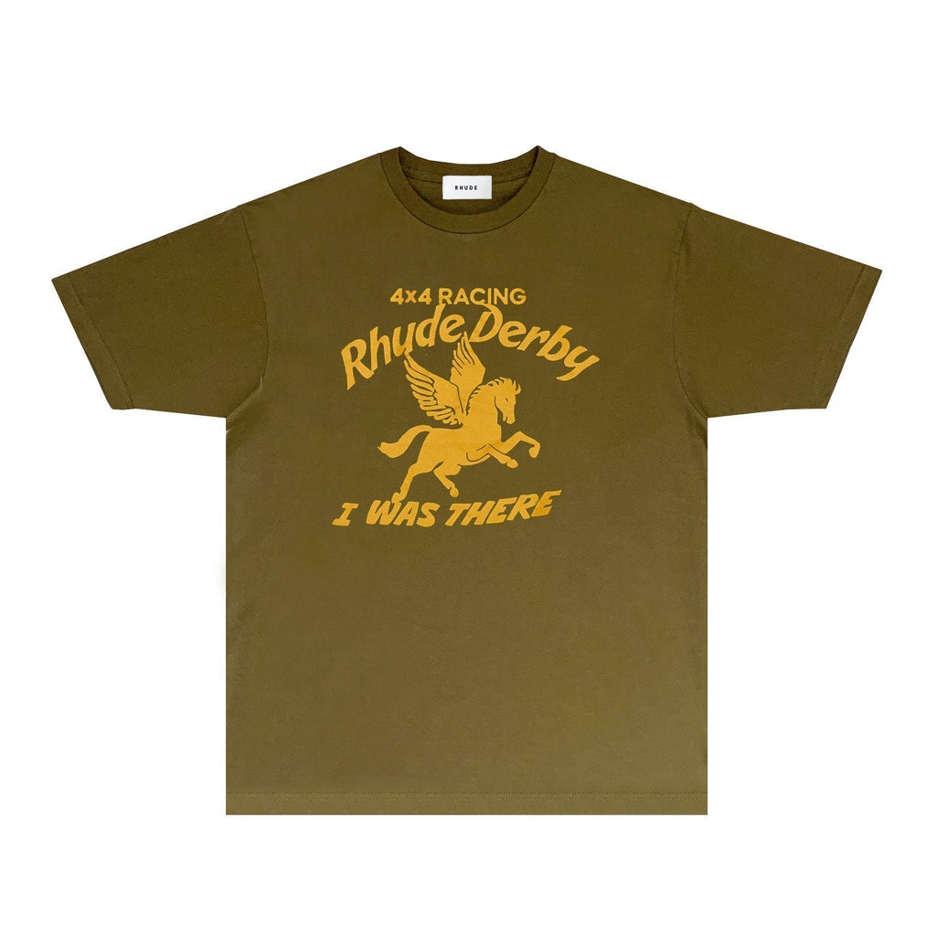 Rhude T-shirts Printed Trendy Pure Cotton