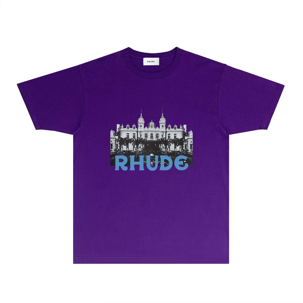 Rhude T-shirts Printed Trendy Pure Cotton