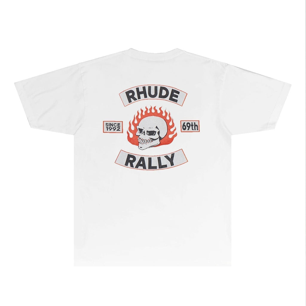 Rhude T-shirts Printed Trendy Pure Cotton