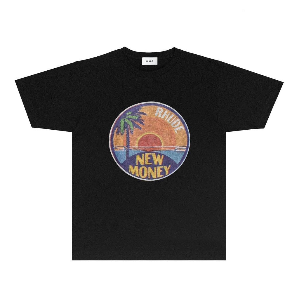 Rhude T-shirts Printed Trendy Pure Cotton