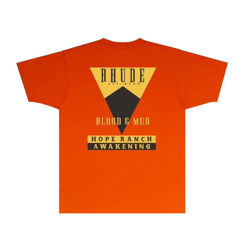 Rhude T-shirts Printed Trendy Pure Cotton