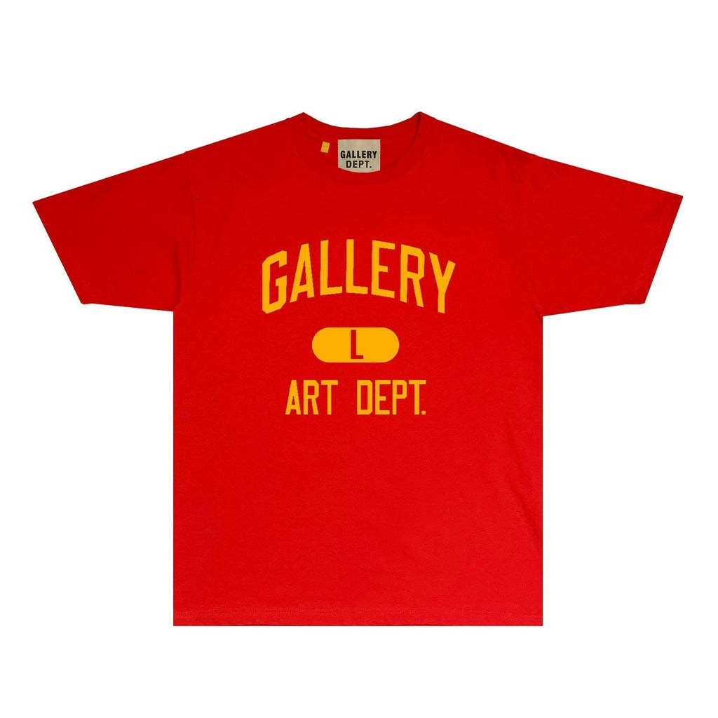 Gallery Dept T Shirt Retro Printed Loose Short-Sleeved Shirt