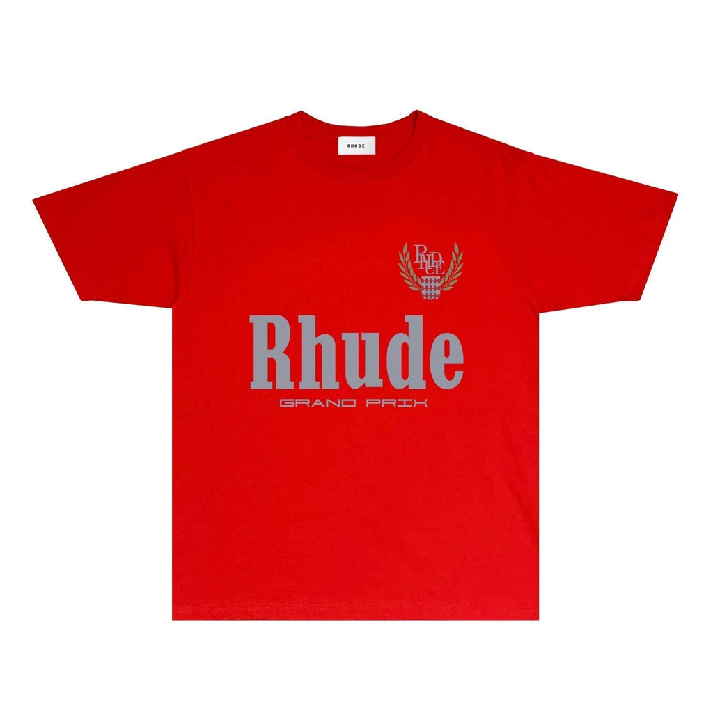 Rhude T-shirts Printed Trendy Pure Cotton