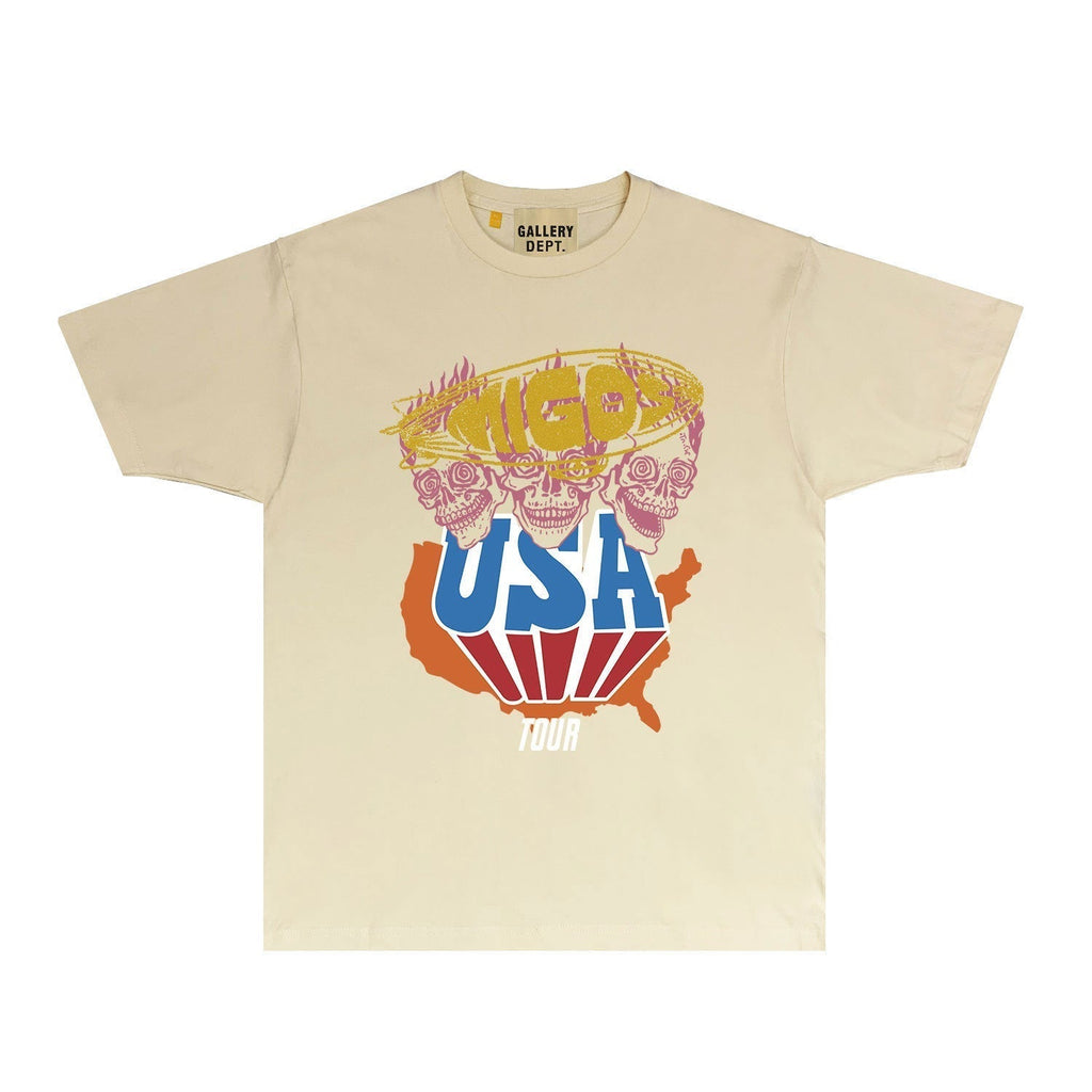 Gallery Dept T Shirts European And American Tee Shirt Short Sleeve T-Shirt Blouse