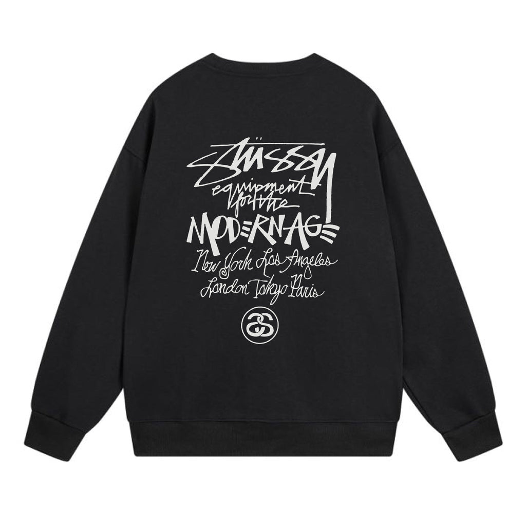 Stussy Sweatshirts Crew Neck Fleece Sweater