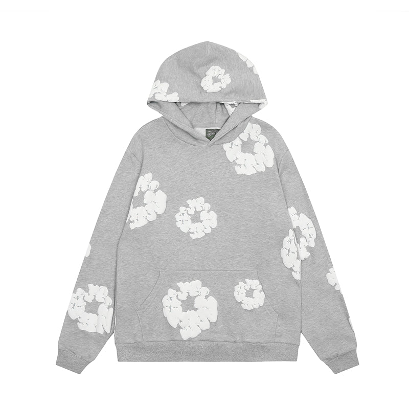 Denim Tears Outfit:Hoodie/Sweatpants (Separate Purchase Options) Loose Hooded Sweatshirt Casual Sweatpants