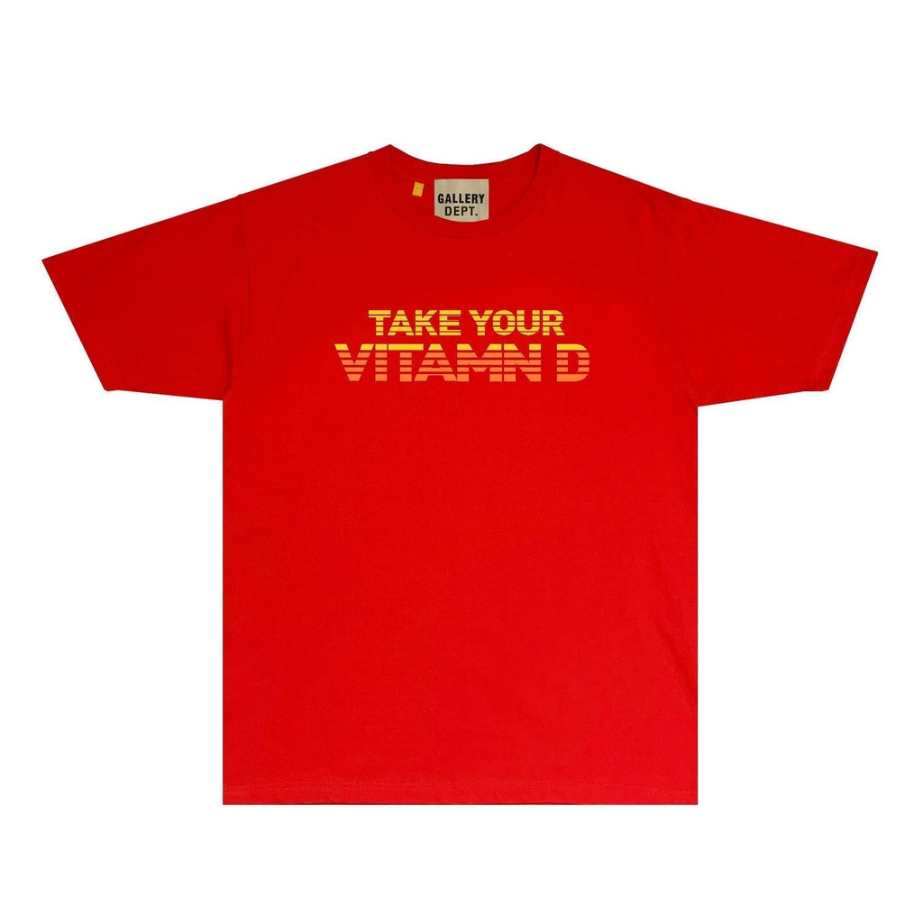 Gallery Dept T Shirt Retro Printed Loose Short-Sleeved Shirt