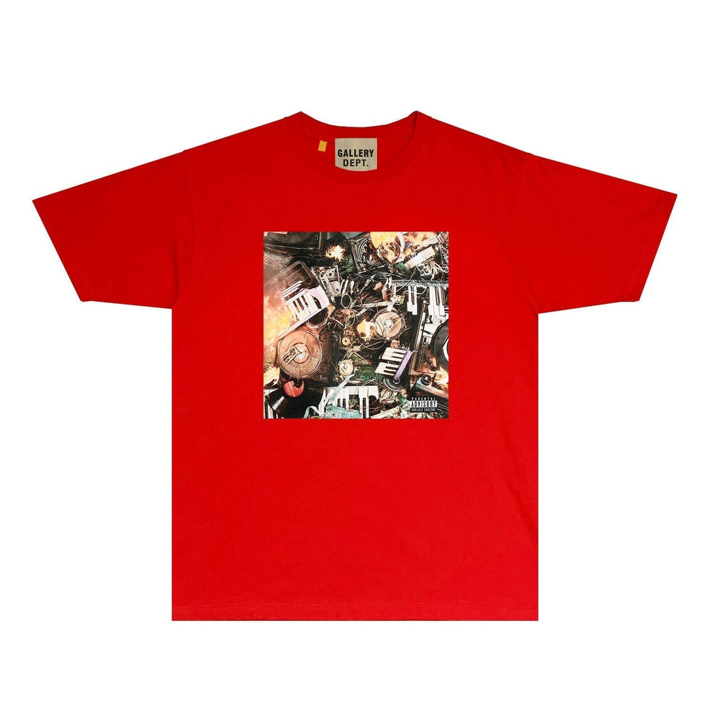 Gallery Dept T Shirt Retro Printed Loose Short-Sleeved Shirt