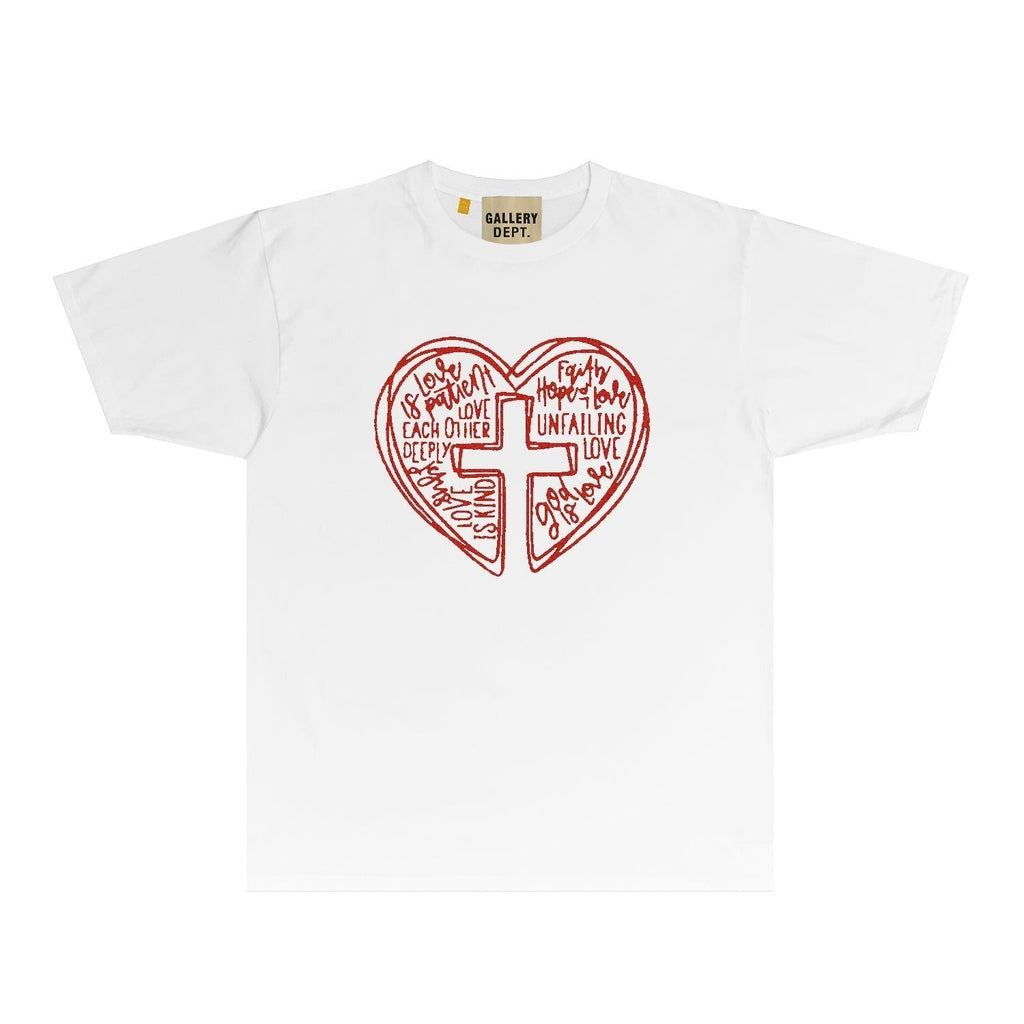 Gallery Dept T Shirt Retro Printed Loose Short-Sleeved Shirt