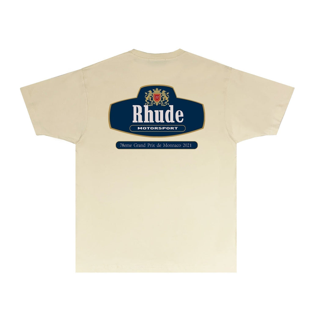 Rhude T-shirts Printed Trendy Pure Cotton