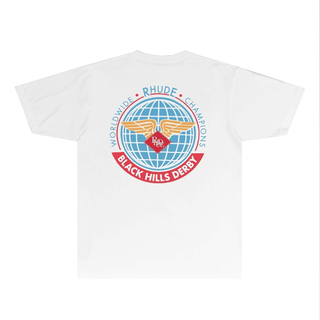 Rhude T-shirts Printed Trendy Pure Cotton